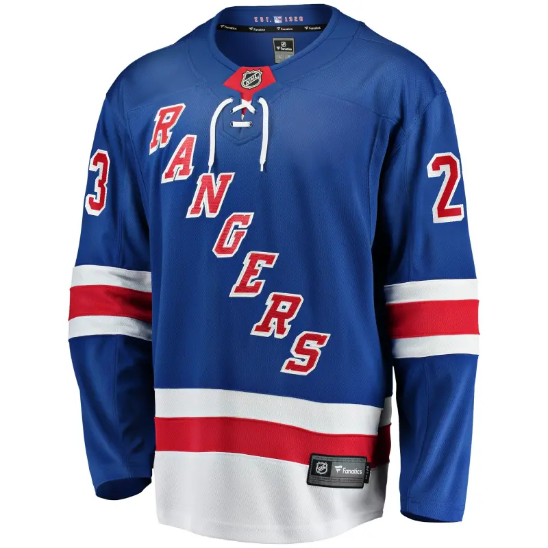 new york rangers fanatics home breakaway jersey - blue - adam fox - mens