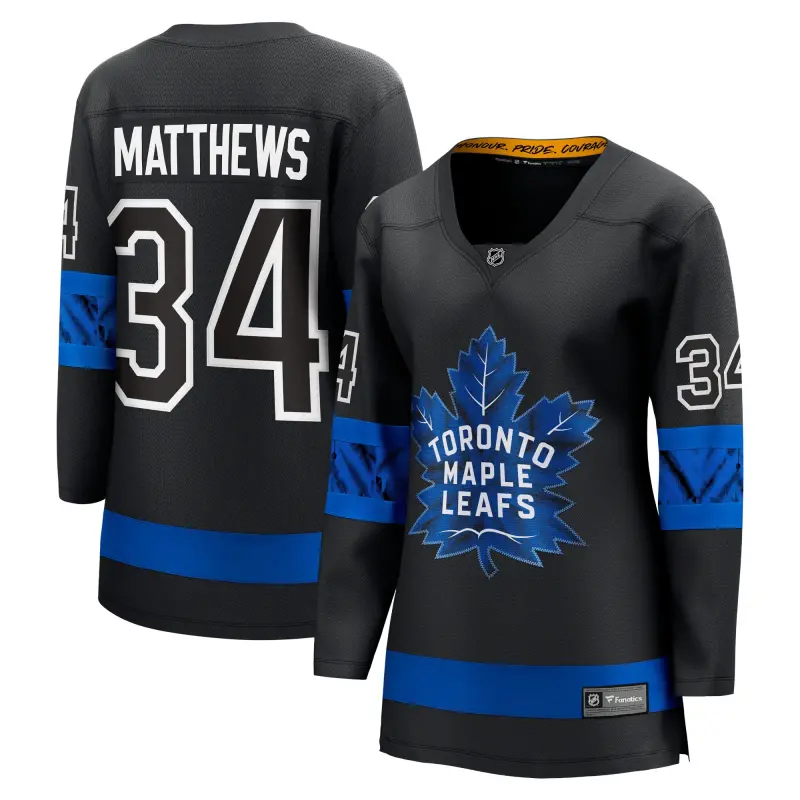women8217s fanatics auston matthews black toronto maple leafs alternate premier breakaway reversible player jersey